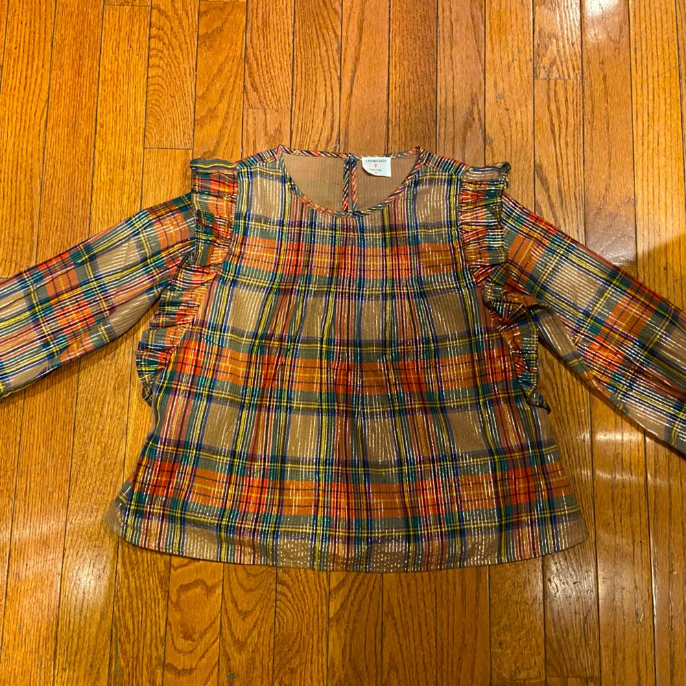 Beautiful Crewcuts by J.crew girls holiday blouse, size M. Shimmery, never worn!